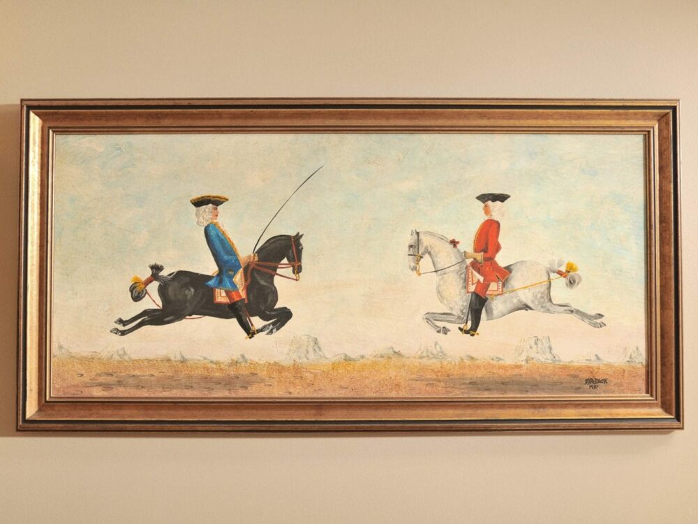 Angell Room with framed picture of 2 men on horses