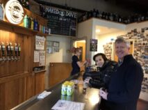 Your Innkeeper from the 1795 Acorn Inn sampling beer at Naked Dove Brewing located on the Canandaigua Brew Trail